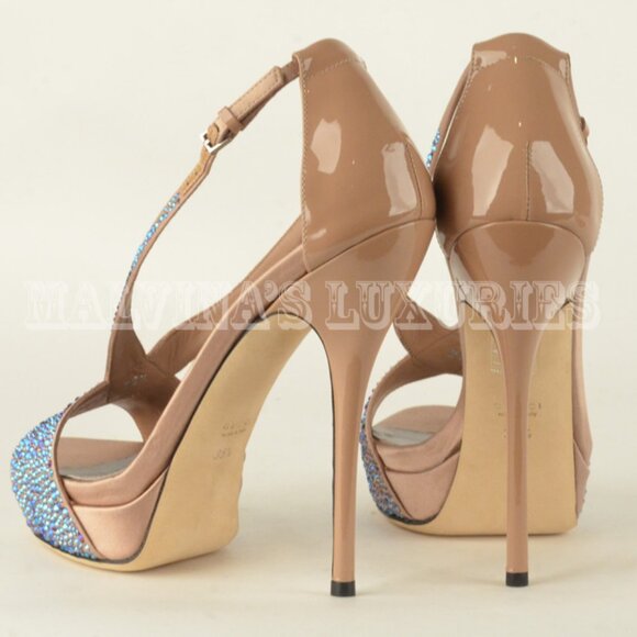 GUCCI SHOES NUDE SOFIA ETOILE CRYSTAL PLATFORM SANDALS sz 39.5 9.5 - Picture 6 of 12